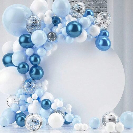 Arche de Ballon Bleu et Blanc