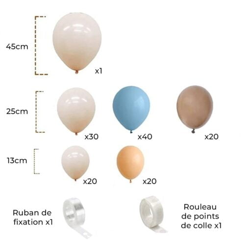 Arche de Ballon Bleu Pastel