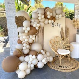 Arche de Ballon Marron et Beige