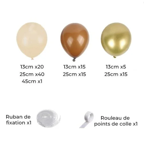 Arche de Ballon Or pour Anniversaire