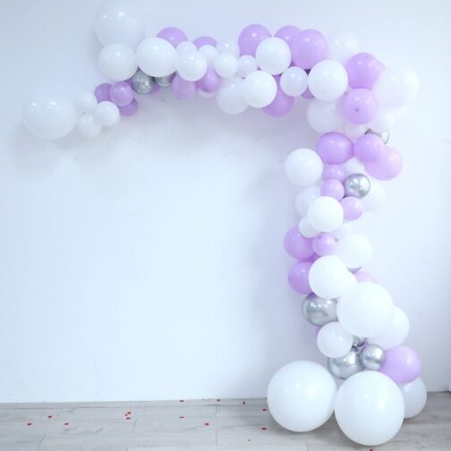Arche de Ballon Violet et Blanc