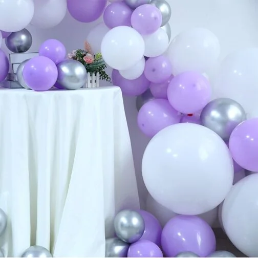 Arche de Ballon Violet et Blanc