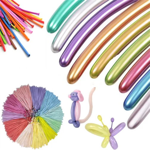Lot De 150 Ballons Longs En Latex - Pour Fêtes, Décoration, Anniversaire, Événements